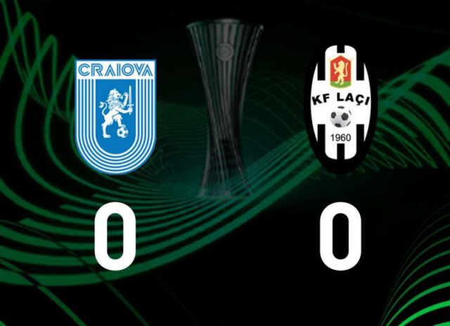 Fotbal: Universitatea Craiova, eliminată din Europa Conference League, după 0-0 cu KF Laci