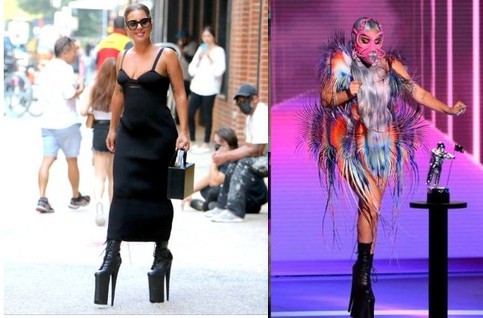 Lady Gaga, cu încălțări șocante