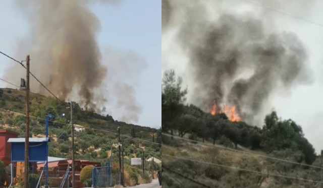 Incendii violente în Grecia: Patru sate au fost evacuate