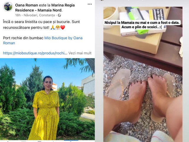 Oana ROMAN este DEZAMĂGITĂ de calitatea NISIPULUI din MAMAIA