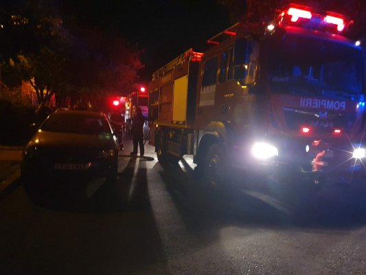 Casă în flăcări, pe strada Andrei Mureșanu