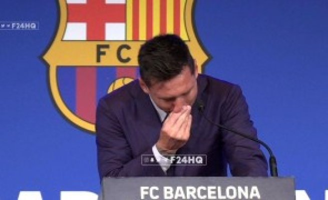 Messi, în lacrimi la despărțirea de Barcelona