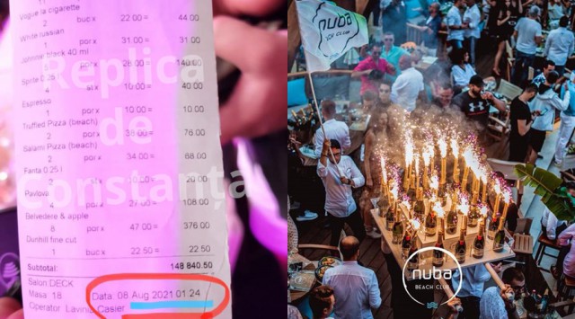 EXCLUSIV! NOTĂ de PLATĂ ASTRONOMICĂ la clubul NUBA din MAMAIA! Cât o fi fost BACȘIȘUL?