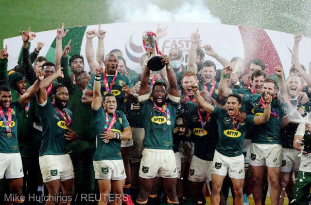 Rugby: Africa de Sud, învingătoare în cel de-al treilea meci împotriva Leilor britanici şi irlandezi
