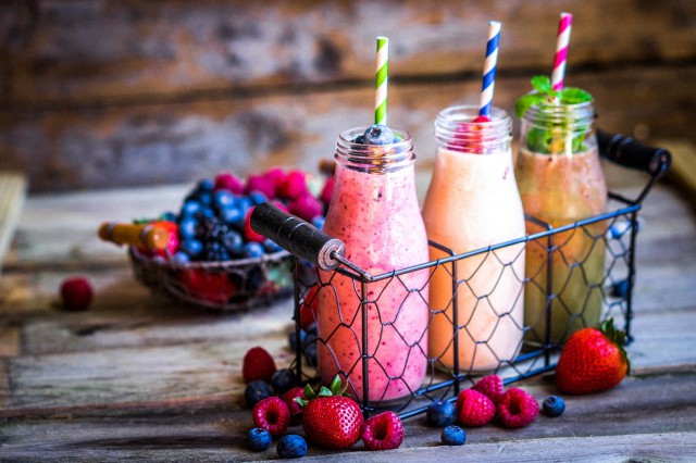 Smoothie și sorbeto simplu de fructe