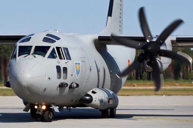 Zbor umanitar efectuat cu o aeronavă C-27J Spartan a Forțelor Aeriene Române