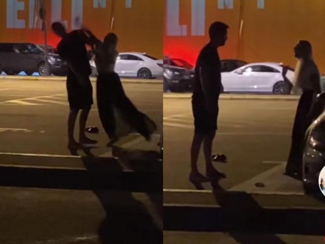VIDEO! Un BĂRBAT a fost BĂTUT de IUBITĂ, în fața clubului FRATELLI din MAMAIA