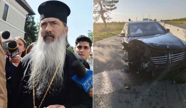 Maşina de lux a lui ÎPS Teodosie, implicată într-un accident rutier, în Constanţa