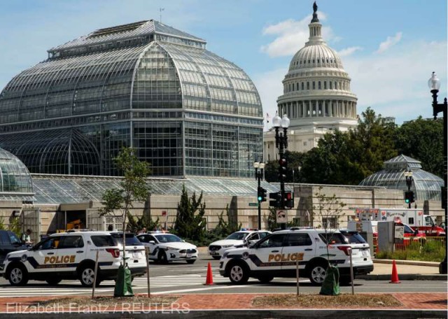 Un bărbat a ameninţat că va detona o bombă în apropierea Capitoliului. VIDEO