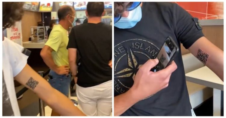 Un student italian și-a tatuat pe braț codul QR al certificatului de vaccinare