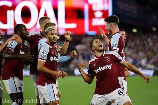 Fotbal: West Ham, lider în Premier League după 4-1 cu Leicester City