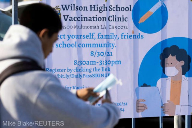 SUA: La Los Angeles vaccinarea împotriva COVID-19 este obligatorie pentru elevii de 12 ani şi peste