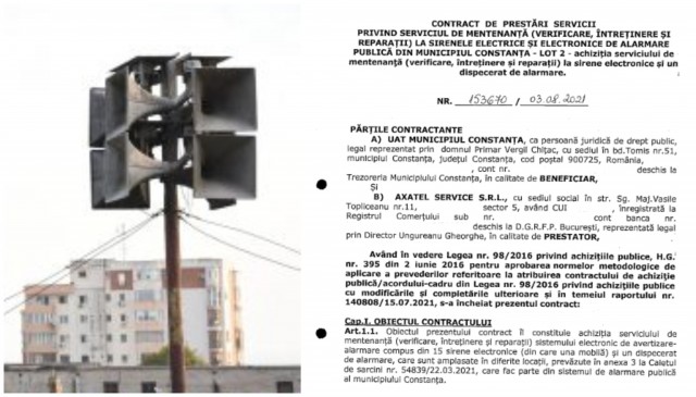 O FIRMĂ din BUCUREȘTI se va OCUPA de SIRENELE de AVERTIZARE din CONSTANȚA