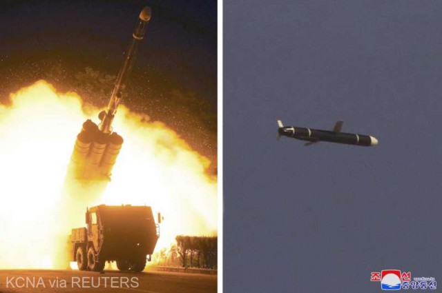 Coreea de Nord a testat cu succes 'o nouă rachetă de croazieră cu rază lungă de acţiune'