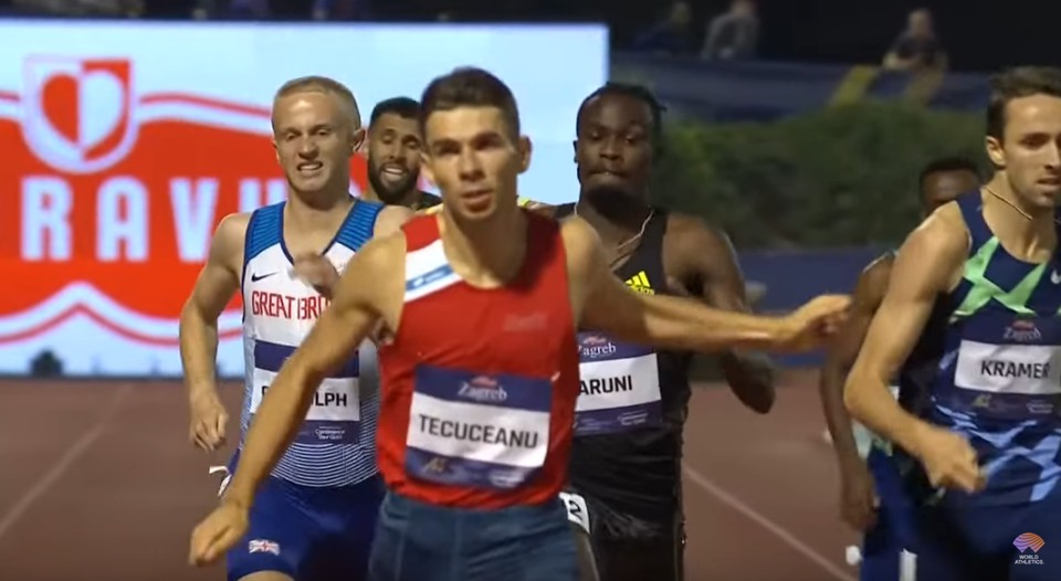 Atletism: Cătălin Tecuceanu a câştigat proba de 800 m în reuniunea de la Zagreb, cu un nou record naţional