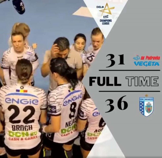Handbal feminin: CSM Bucureşti, la prima victorie în acest sezon al Ligii Campionilor, cu Podravka