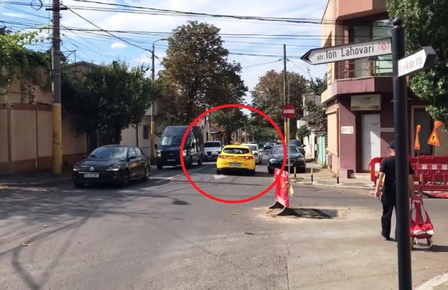 TAXIMETRIȘTII merg pe INTERZIS, pe Nicolae Iorga! Video