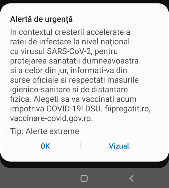 Constănțenii, înștiințați prin MESAJE RO ALERT despre situația PANDEMIEI!