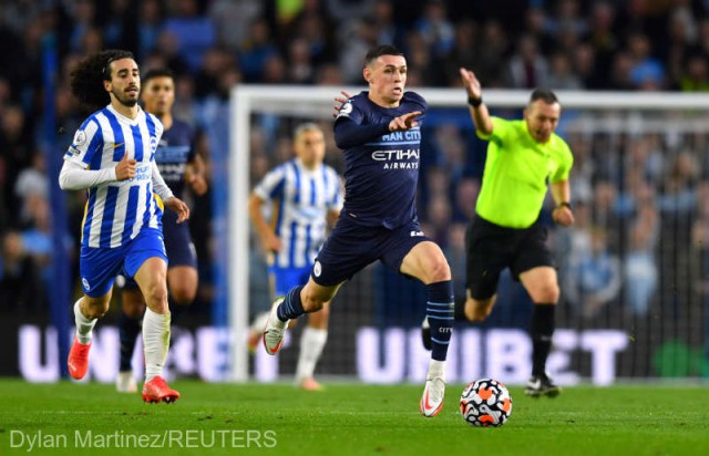Fotbal: Manchester City, victorie cu 4-1 pe terenul revelaţiei Brighton