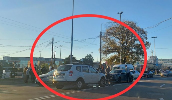 Accident rutier în zona Gării