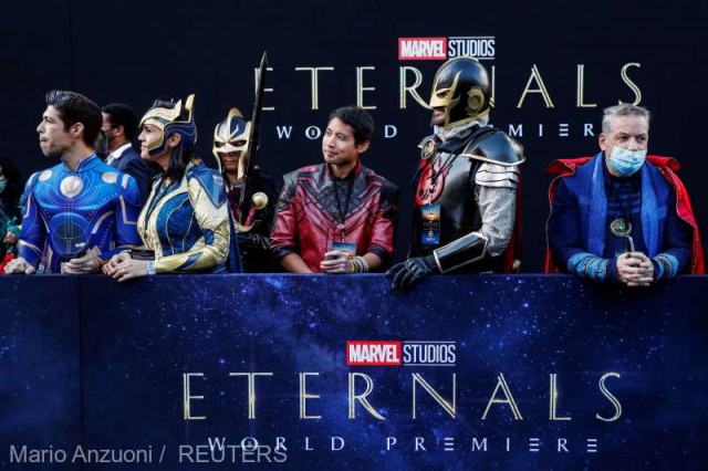 Pelicula cu supereroi 'Eternals' domină box-office-ul nord-american