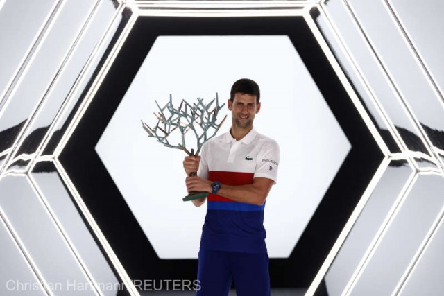 Tenis: Djokovic a câştigat turneul ATP Masters 1.000 de la Paris