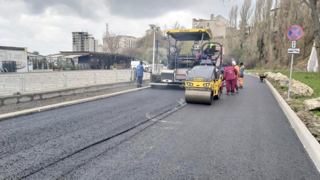 Strada Lebedei din Portul Tomis, REAMENAJATĂ pentru colectarea apelor pluviale