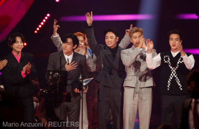 Grupul de K-pop BTS, marele câştigător la American Music Awards 2021