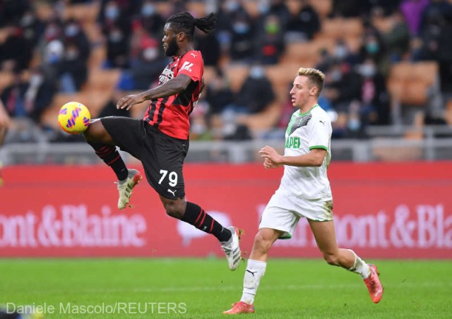Fotbal - Italia: AC Milan, învinsă cu 3-1 de acasă de Sassuolo