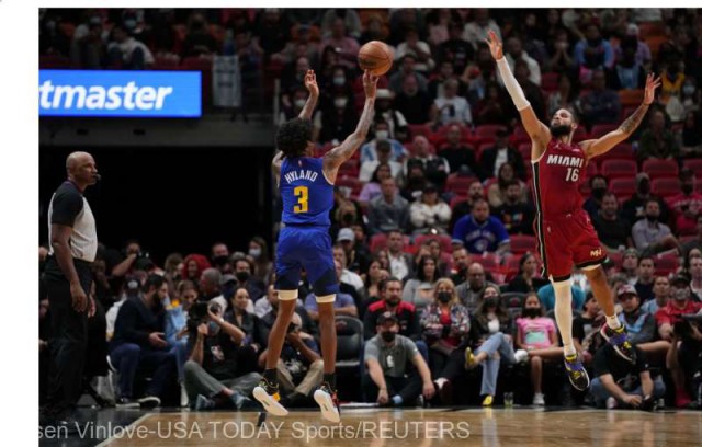 Baschet-NBA: Denver Nuggets - 120-111 cu Miami Heat - a pus capăt unei serii de şase înfrângeri consecutive