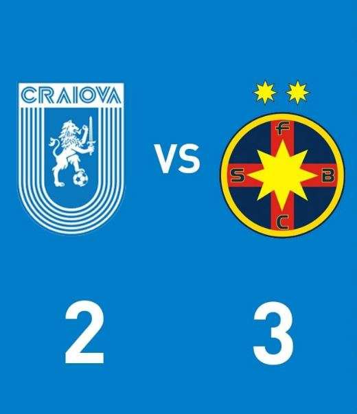 Fotbal - Liga I: Universitatea Craiova - FCSB 2-3