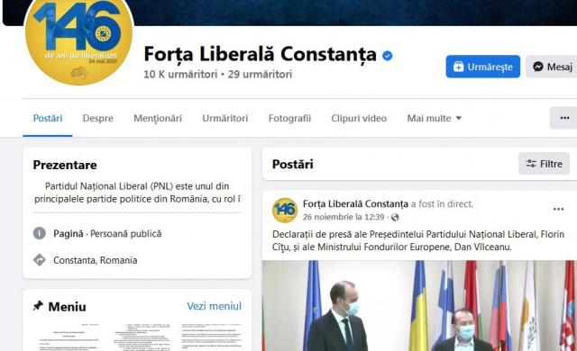MIRACOL! PAGINA de FACEBOOK a PNL Constanța a DEVENIT FORȚA LIBERALĂ