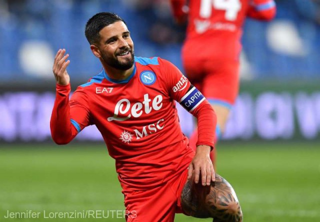 Fotbal: Lorenzo Insigne, căpitanul lui Napoli, a fost testat pozitiv pentru Covid-19
