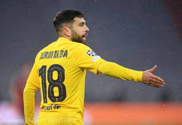 Fotbal: Jordi Alba, al treilea jucător de la FC Barcelona infectat cu Covid-19