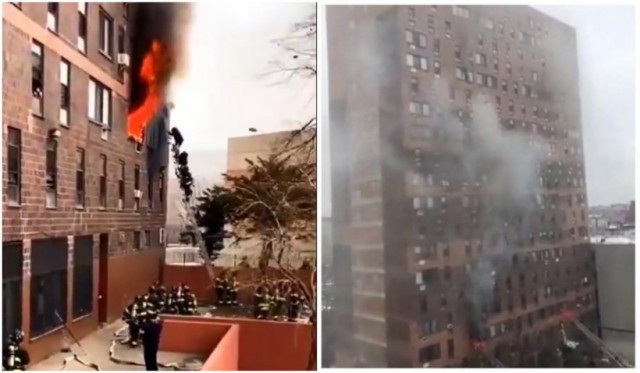 Incendiu devastator într-o clădire din New York