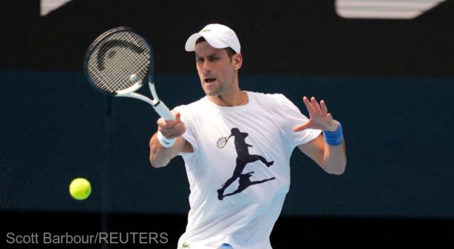 Tenis: Djokovic s-a antrenat pe terenul central al Openului Australiei