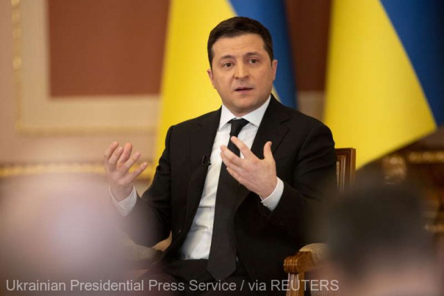 Ucraina - Preşedintele Zelenski: „Principalul risc nu e o invazie rusă, ci destabilizarea din interior“