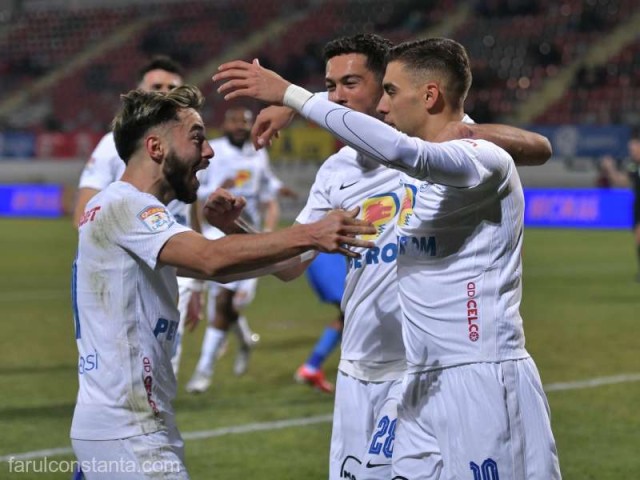 Fotbal - Liga I: Farul Constanţa a realizat scorul campionatului, 8-2 cu Academica Clinceni