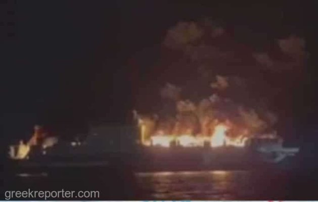 Incendiu pe un pachebot grec în Marea Ionică, având la bord 288 de persoane