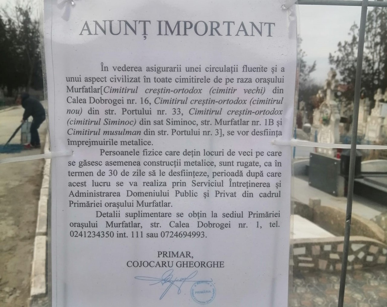 Primăria Murfatlar, acuzată de distrugere de morminte! Primăria Murfatlar, acuzată de distrugere de morminte!