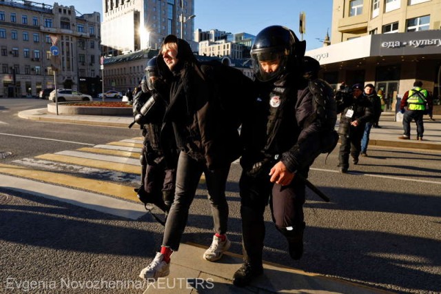 Rusia: 6.440 de arestări după protestele împotriva războiului din Ucraina