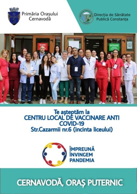 Primăria Cernavodă anunță programul centrului de vaccinare