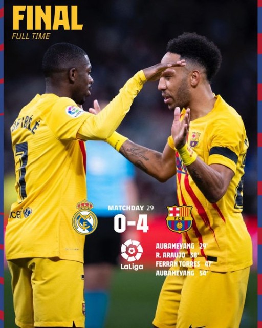 Umilință în El Clasico - FC Barcelona, victorie zdrobitoare pe terenul rivalei Real Madrid