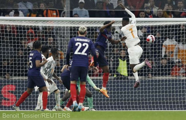 Fotbal: Franţa a câştigat in extremis meciul amical cu Cote d'Ivoire - 2-1