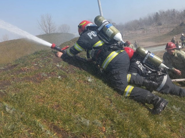 Incendiu în incinta depozitelor de muniții de la Medgidia; EXERCIȚIU