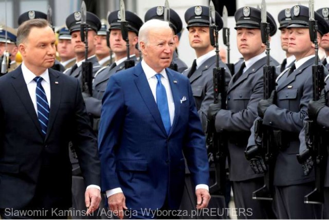 Preşedintele polonez l-a primit pe Joe Biden la palatul prezidenţial din Varşovia