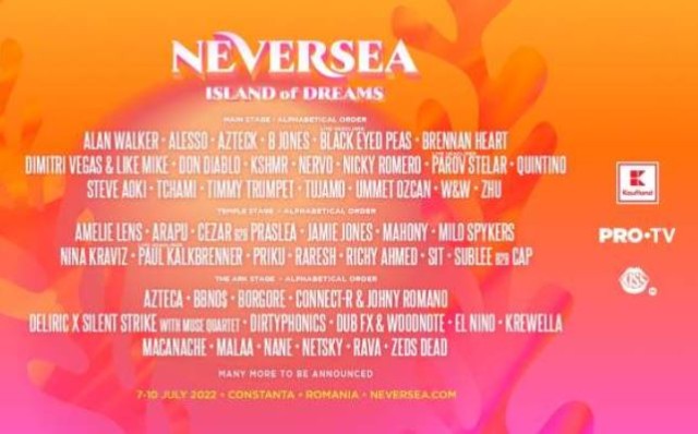 Alesso, Azteck, Brennan Heart, KSHMR, Nicky Romero, Parov Stelar şi Quintino, la festivalul Neversea