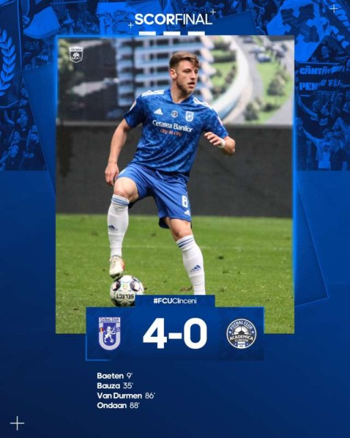 Fotbal - Liga I: FC U Craiova - FC Academica Clinceni 4-0, în play-out
